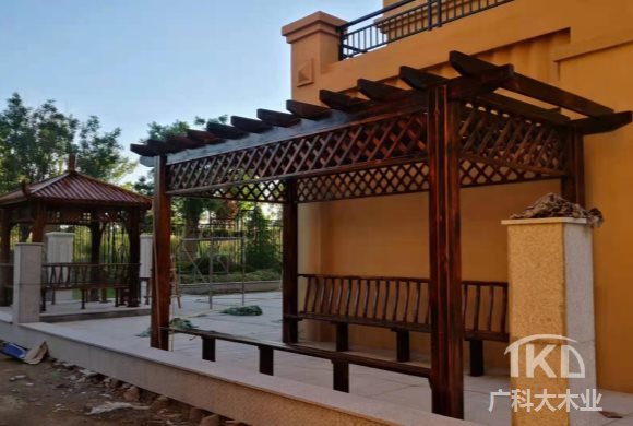 保定碳化木葡萄架制作