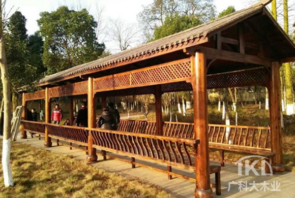 保定古建碳化木長(zhǎng)廊