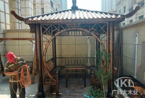 古典碳化木涼亭生產(chǎn)廠家