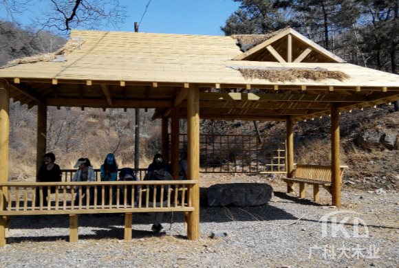 實(shí)木木制長(zhǎng)廊制作